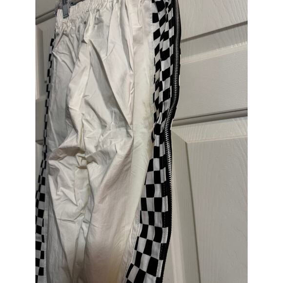 12th Tribe Full Speed White Checkered Joggers Size S/M - Picture 5 of 6